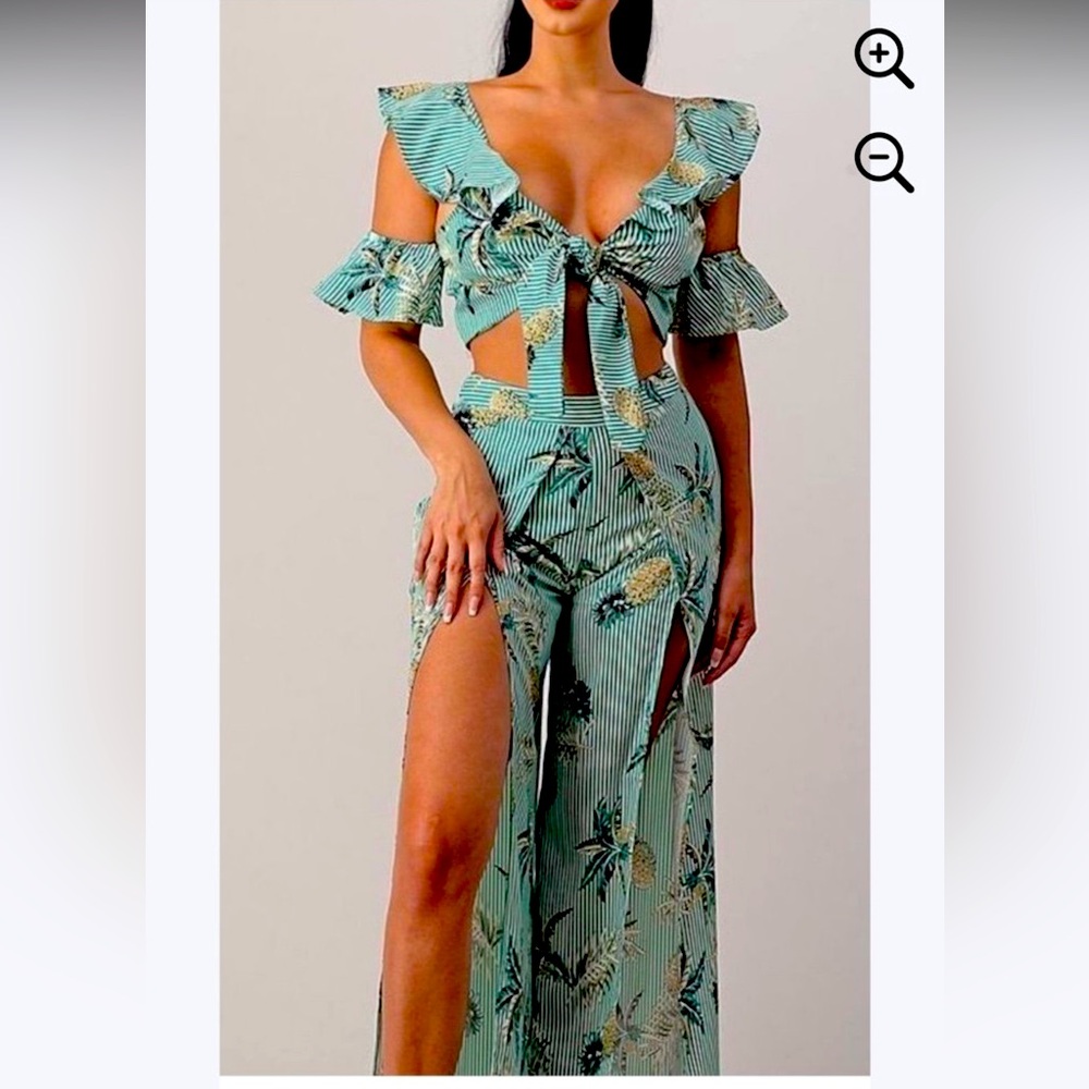Floral Green Jumpsuit